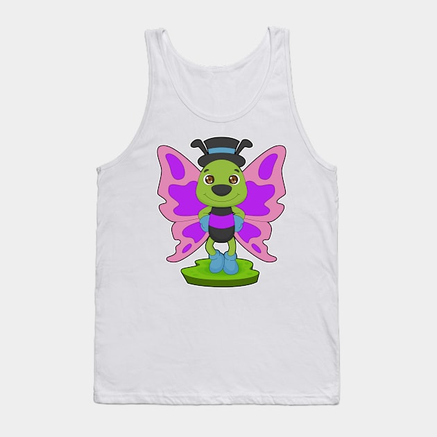 Butterfly Hat Tank Top by Markus Schnabel